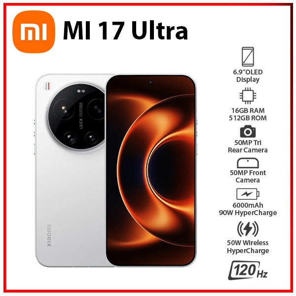 Xiaomi 17 Ultra 5G 16GB+512GB WHITE Dual SIM Unlocked Android Cell Phone