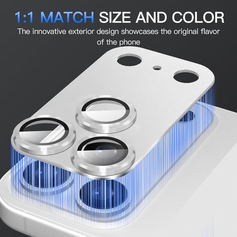 Camera Lens Protector for iPhone 17 Pro Max - Tempered Glass Metal Frame gallery