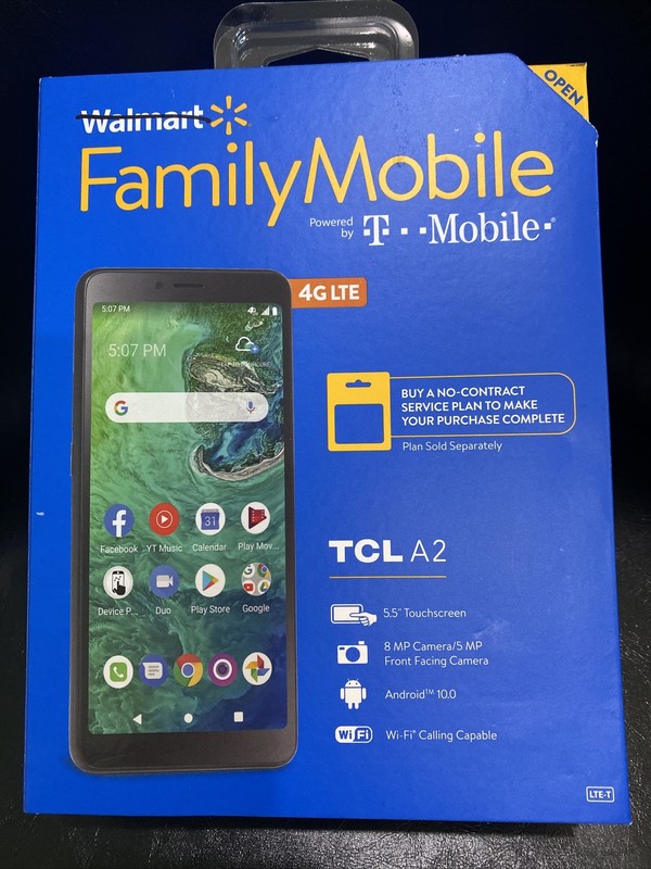 Walmart Family Mobile TCL A2, 32GB Prime Black – ( T Mobile) Prepaid Smartphone