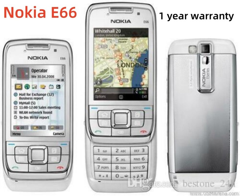 Original Nokia E66 Cell Phone 3G WIFI Bluetooth 3.2MP Slider Unlocked Cell Phone