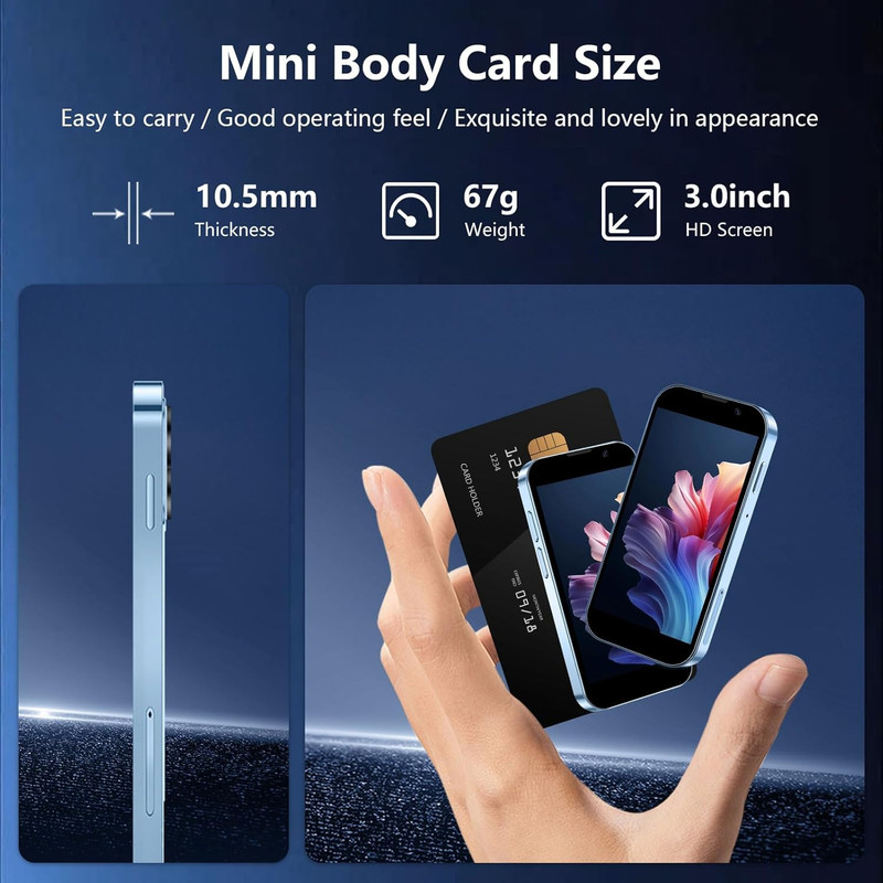 Mini Phone 3.0" HD Touch Screen Mini Smartphone World'S Smallest Unlocked Androi gallery
