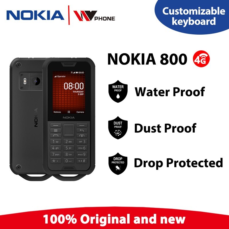 Nokia 800 Tough 4G Mobile Phone KaiOS Waterproof Push-button Phone