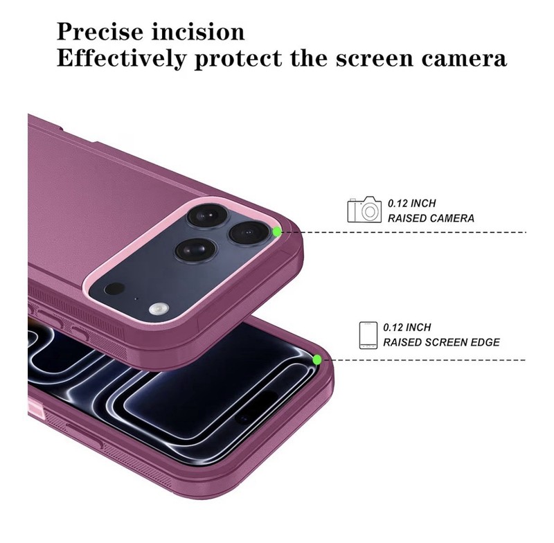 iPhone 17 Pro Max Case with HD Screen Protector, [2 in 1] Heavy Duty Protection gallery