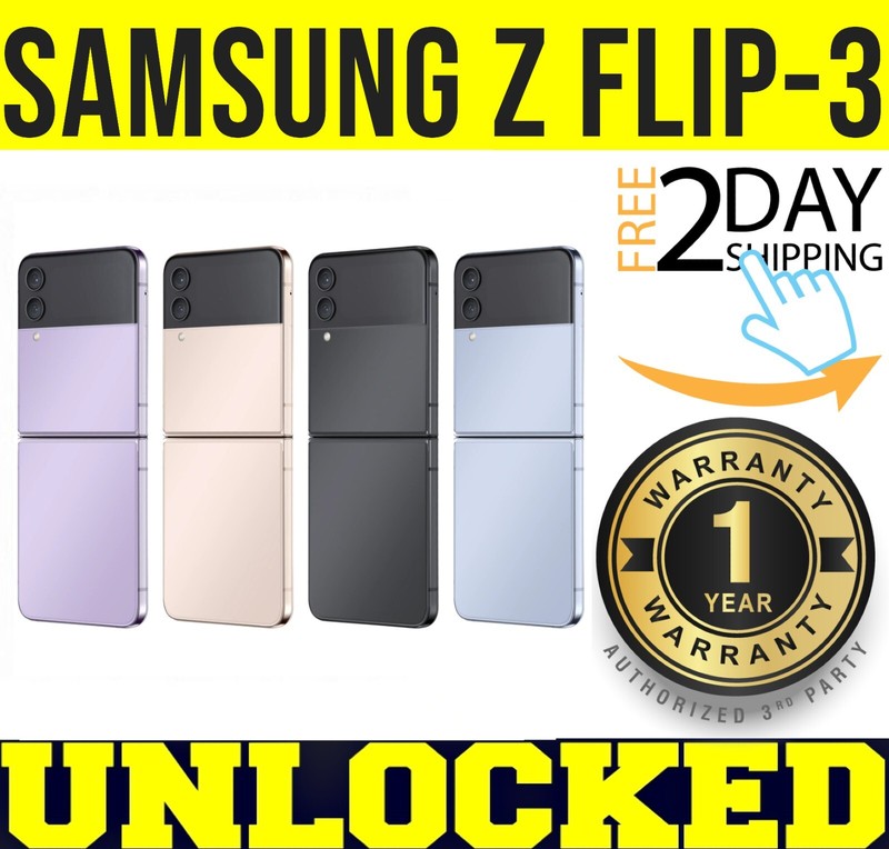 SAMSUNG GALAXY Z FLIP3 5G F711U1 128GB │ 256GB (UNLOCKED) ⚫️⚪️🟣❖USED VERY GOOD❖