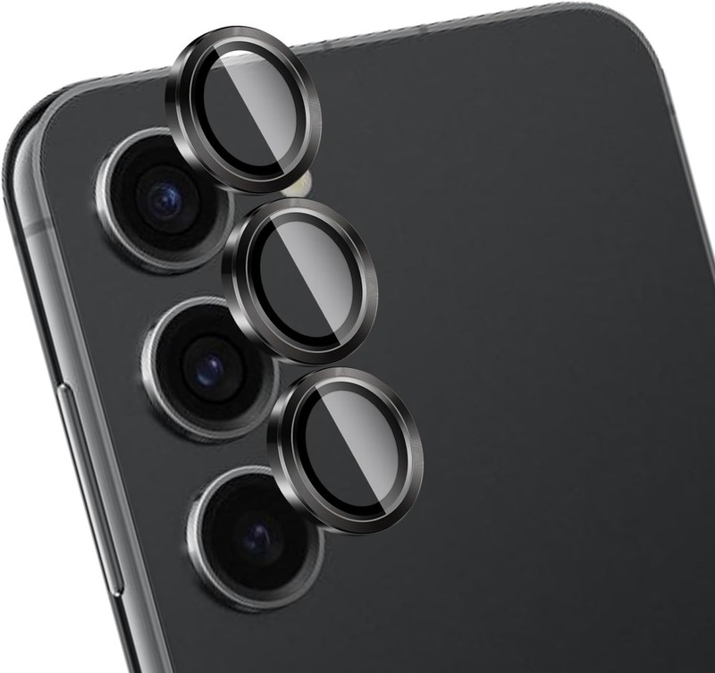 Camera Lens Protector for Samsung Galaxy S23/S23 Plus/S24, HD Clear, Black Titan