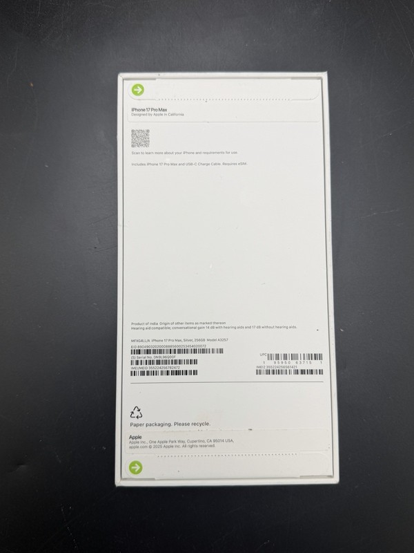 NEW Sealed - Apple iPhone 17 Pro Max - 256GB - Silver (AT&T) gallery