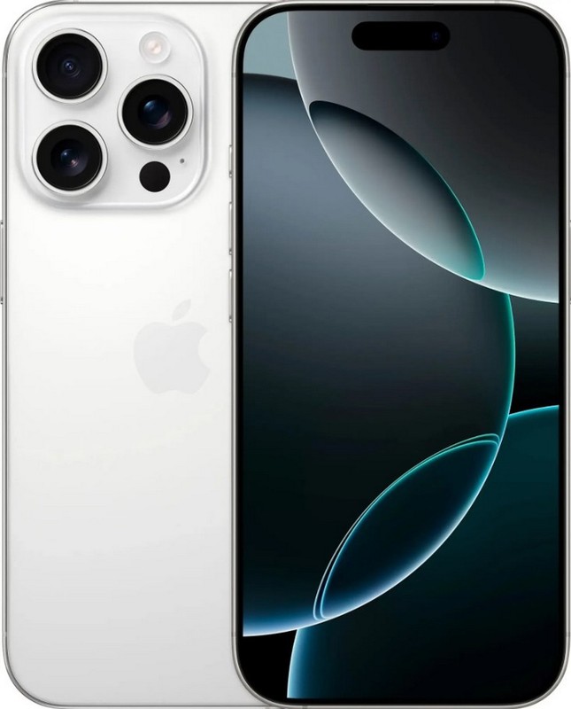Apple iPhone 16 Pro, AT&T Only | 128 GB, White, 6.3 in Screen | A+ Grade | A3083