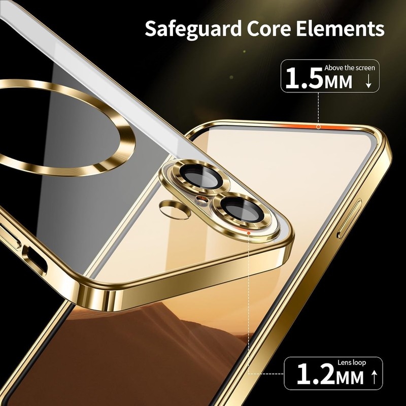 Privacy Case for iPhone 17 Air, Magnetic Clear Phone Case with Privacy Screen Pr gallery