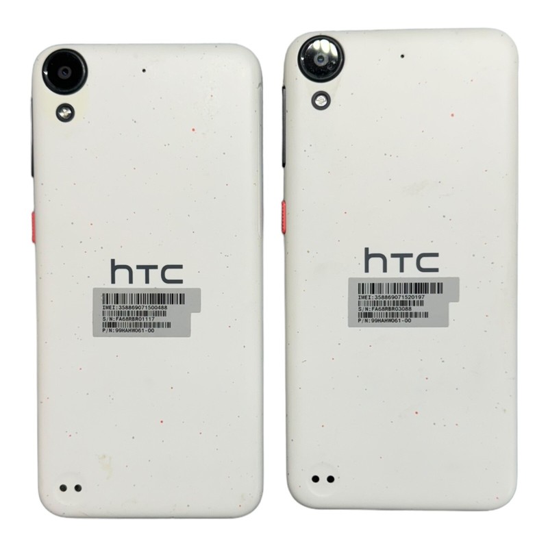 HTC Desire 530 Lot of 2 White Smartphones AS IS No Power For Parts Repair OEM