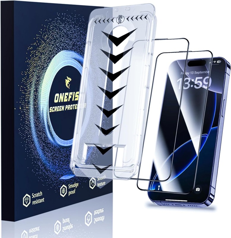 2PCS Tempered Glass Screen Protector for iPhone 15 Pro Max 6.7 Inch Easy Install
