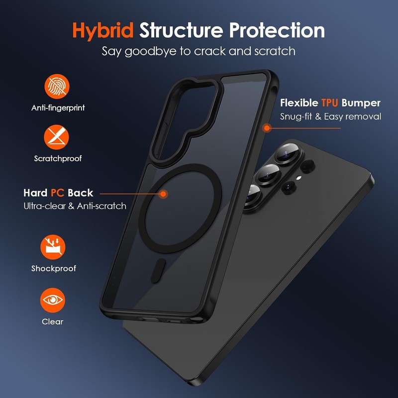 3-in-1 Magnetic Phone Case for Samsung Galaxy S26 Ultra 6.9'' with Screen Protec gallery