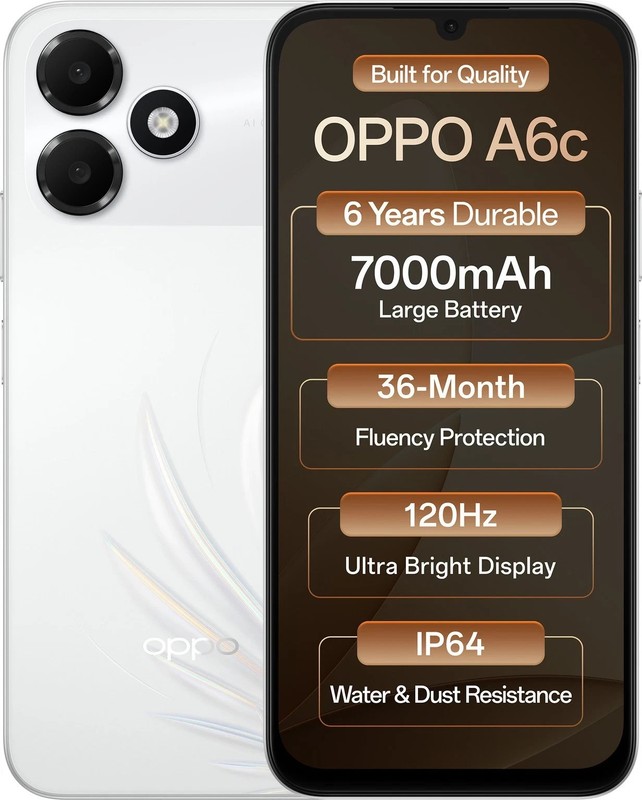 OPPO A6c (White, 128 GB 4GB RAM) Octa Core Processor Global Version.