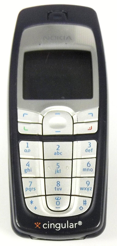 Nokia 6010 – Dark Blue and Silver ( AT&T / Cingular ) Cellular Phone / BLC-2