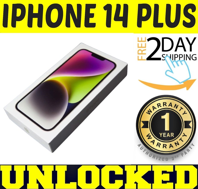 APPLE IPHONE 14 PLUS 128GB MIDNIGHT (FACTORY UNLOCKED) 🔋100% BATTERY🔋✤SEALED✤