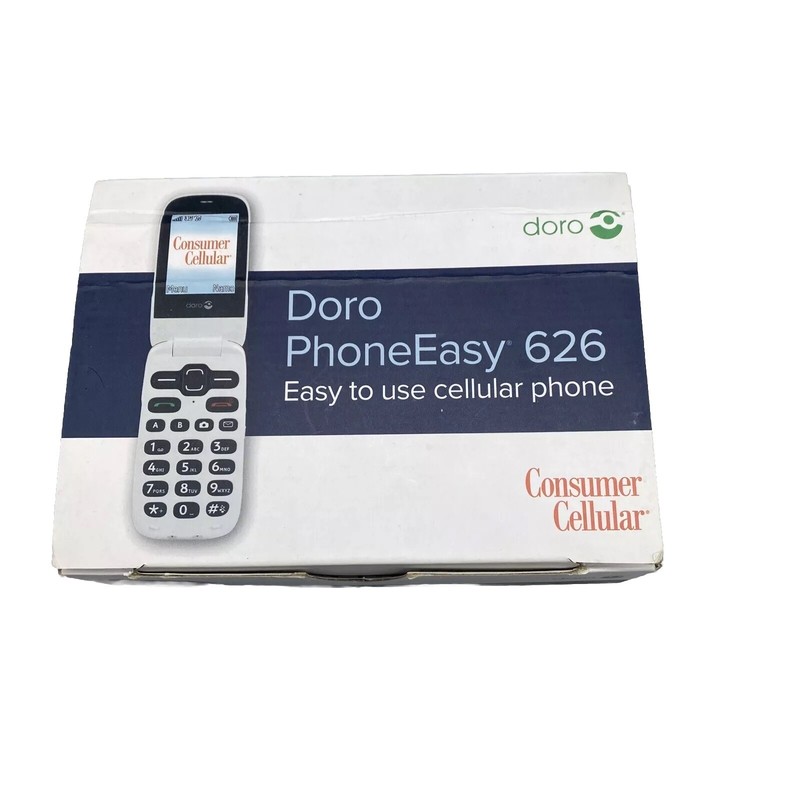 Doro PhoneEasy 626 - Black and Silver ( Consumer Cellular ) Motorola Flip Phone