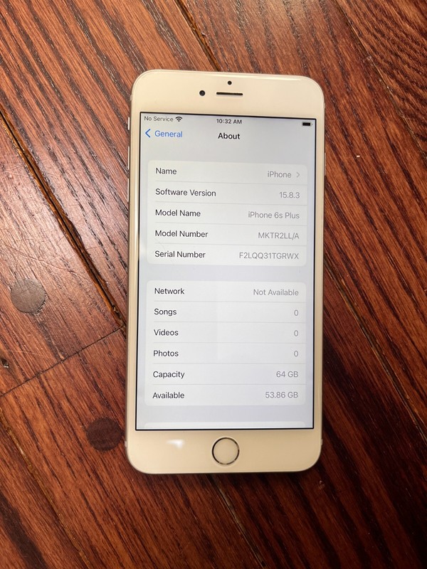 EUC iPhone 6s Plus 64 GB Model MKTR2LL/A Unlocked SPRINT 84% Max Battery Silver gallery