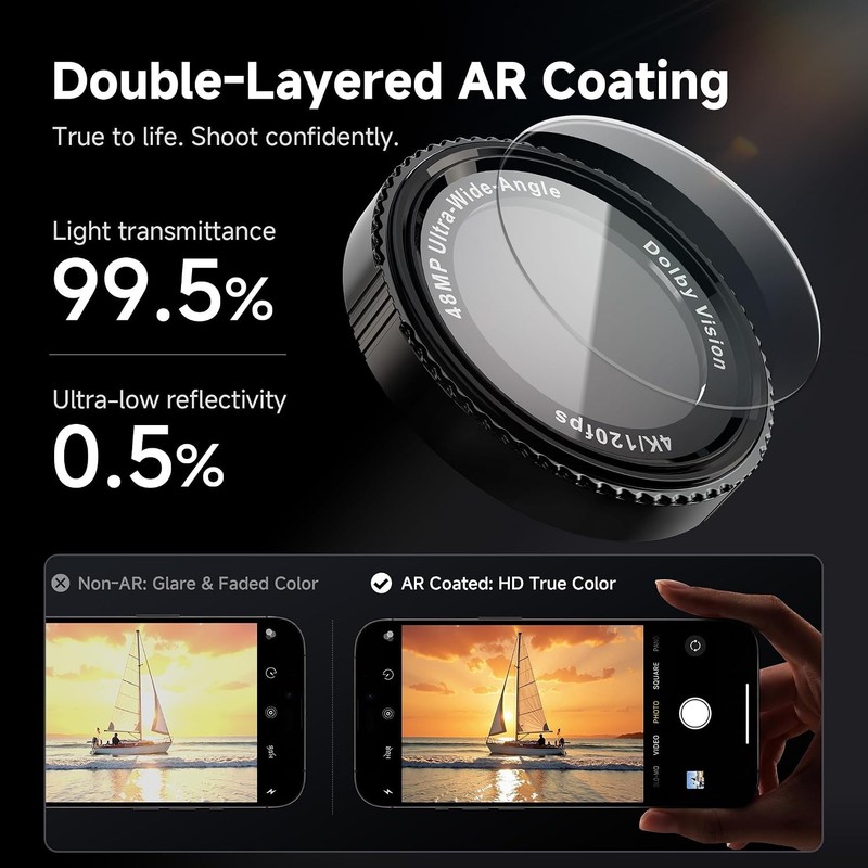 9H Tempered Glass Metal Camera Lens Protector for iPhone 16Pro/16ProMax/14Pro/14 gallery