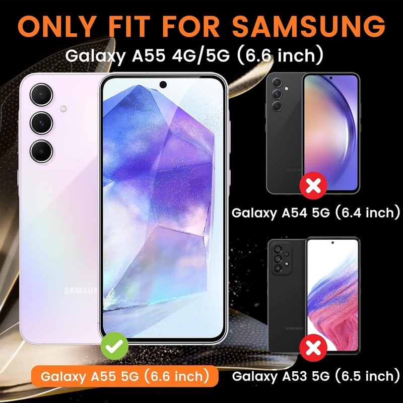 4PCS Screen Protector & Camera Lens Protector for Samsung Galaxy A55 5G 9H Hardn gallery