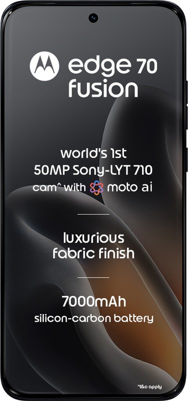 MOTOROLA Edge 70 Fusion (SILHOUETTE, 8+128GB) Snapdragon® 7s Gen 4 SmartPhone. gallery