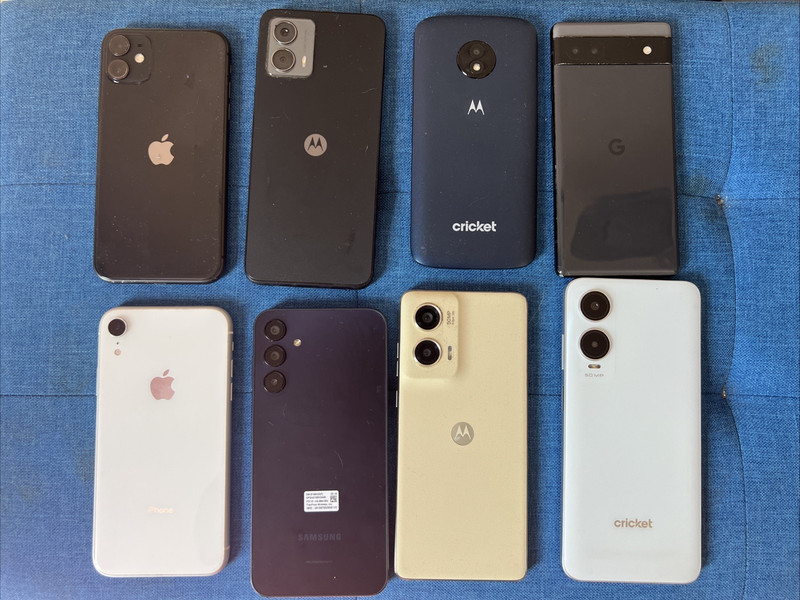 Lot Of 8 Cell Phones For Parts Only (Apple, Samsung, Google,Motorola) READ DESC