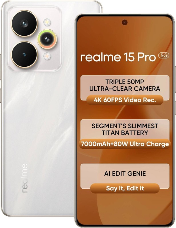 realme 15 Pro 5G (Green 8GB RAM, 256GB) Snapdragon 7 Gen 4 Global Version. gallery