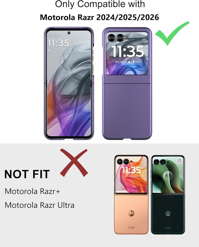 Case for Motorola Razr 2024/2025/2026 - Thin Hard Matte Polycarbonate Cover gallery