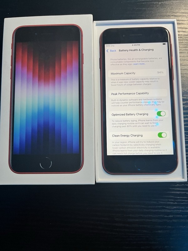 Apple iPhone SE (3rd Generation, 2022) Red, 64GB, 5G, Unlocked gallery