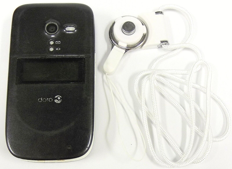 Doro PhoneEasy 626 – Black and White ( Consumer Cellular ) Flip Phone – Bundled