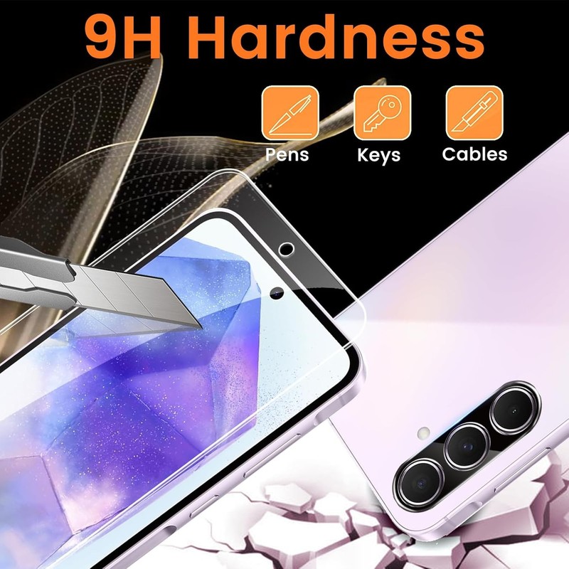 4PCS Screen Protector & Camera Lens Protector for Samsung Galaxy A55 5G 9H Hardn gallery