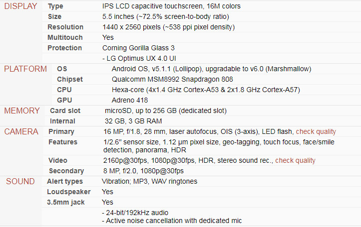 Android LG G4 Hexa-core 32GB ROM 3GB RAM 8MP 16MP Camera 4G LTE 5.5" SMARTPHONE gallery