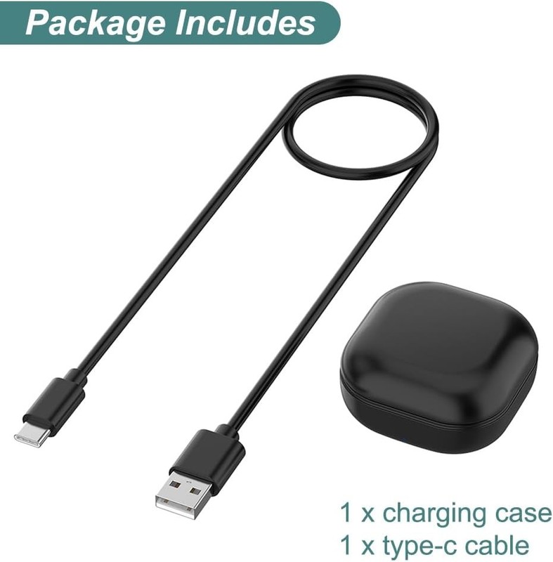 Charging Case for Galaxy Buds FE SM-R400 (Black) | Replacement Charger Dock gallery