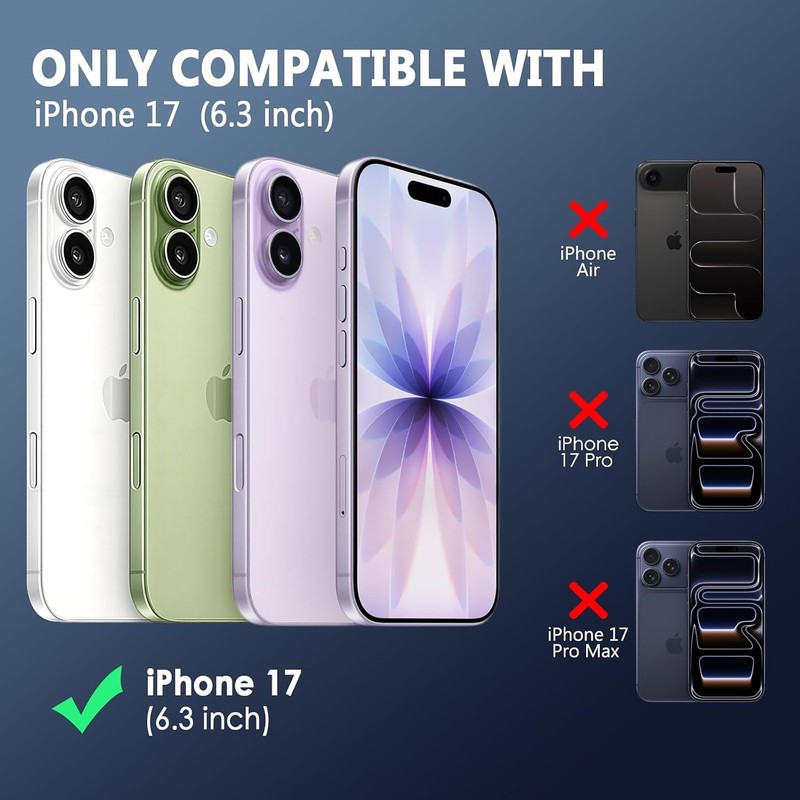 iPhone 17 Case, Anti-Scratch & Fingerprint Phone Case Protective Cover, Matte Bl gallery