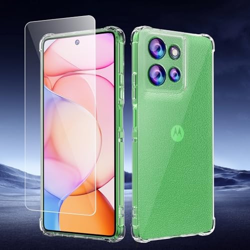 Motorola Moto G Power 2026, Moto G Power 2025 Tempered Glass TPU Case (Clear) gallery