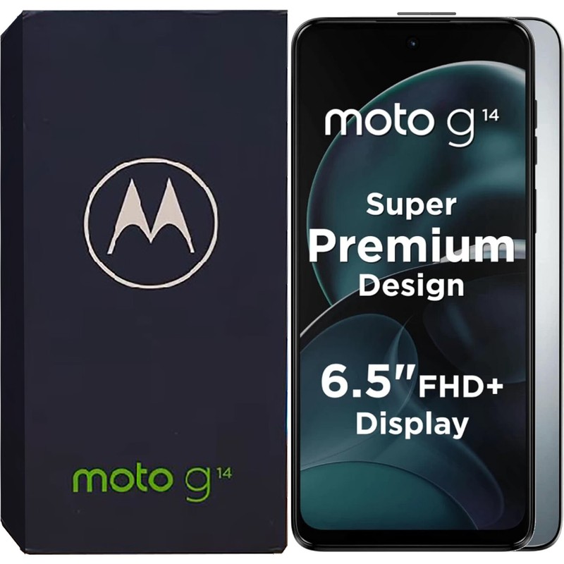 Motorola Moto G14 4G Steel Gray 256GB + 8GB Dual-SIM Unlocked GSM NEW