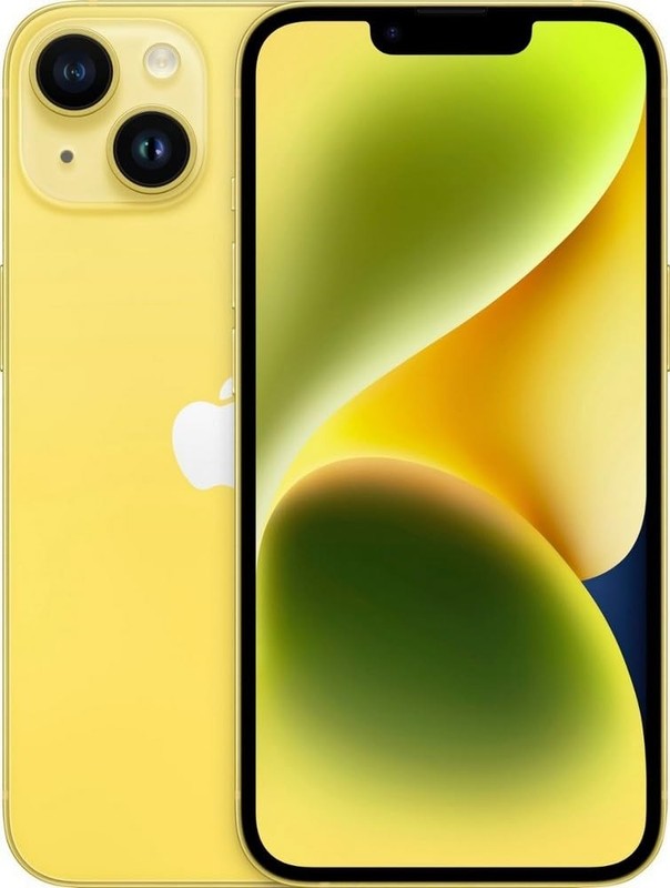 Apple iPhone 14 A2649 Unlocked 512GB Yellow B- Medium Burn