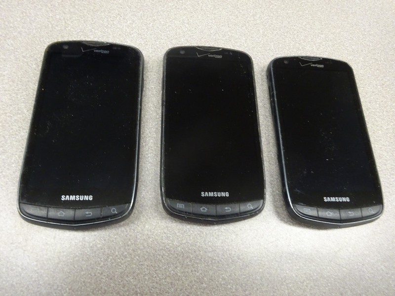 Samsung Droid Charge SCH-i510, 4GB 2GB 0GB, Verizon, For Parts, Lot of 3