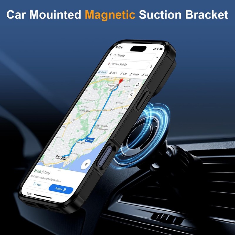 iPhone 17 Pro Max Case with Phone Grip Holder Adjustable Kickstand & Camera Slid gallery