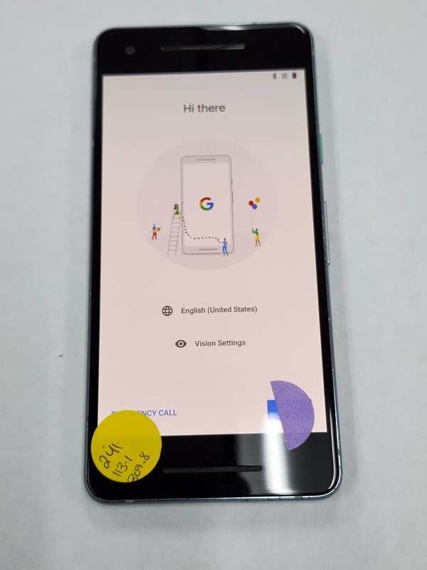 DEFECTIVE – Google Pixel 2 – 64 GB – Blue – Unlocked – G011C – 12343