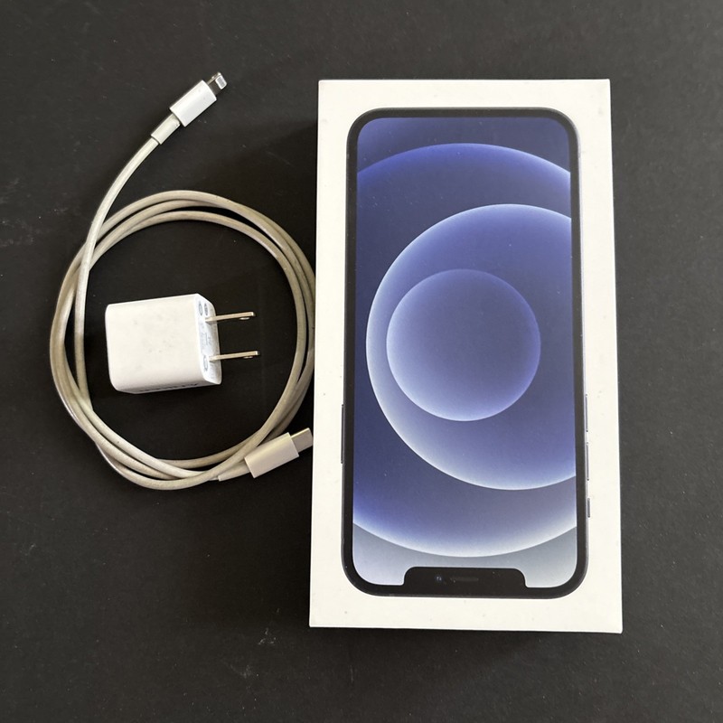 Apple iPhone 12 Unlocked Black Smartphone W/ Box