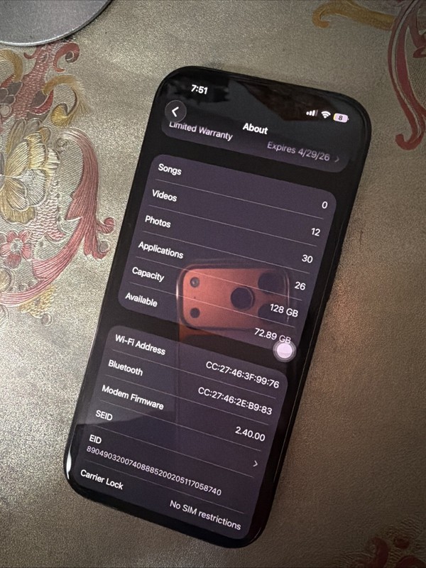 Apple iPhone 16 Pro 128GB, Black gallery