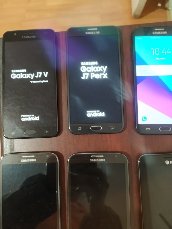 Lot of 6 Samsung Galaxy J7V SM-J737V 16GB /J7 perx SM-J727P / Note II /Note 16GB gallery