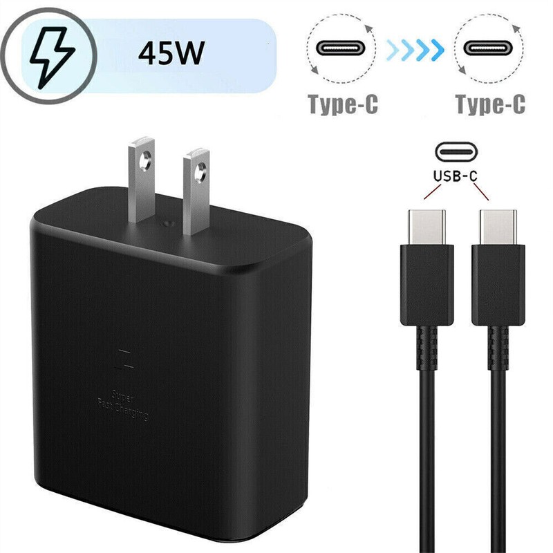 45w Type USB-C Super Fast Wall Charger +6FT Cable Fit Samsung Galaxy S23 S22 S21