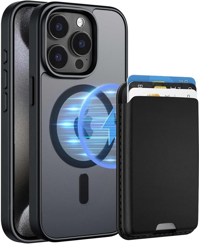 Magnetic for iPhone 12/iPhone 12 Pro Case, Detachable Magnetic Wallet, Black