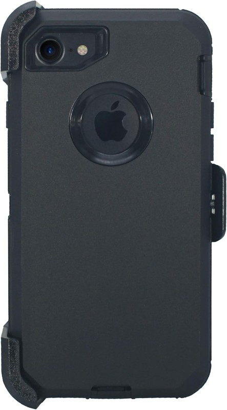 2-in-1 Protective Case with Belt Clip for iPhone SE 3rd/2nd Gen, 8, 7 – Black