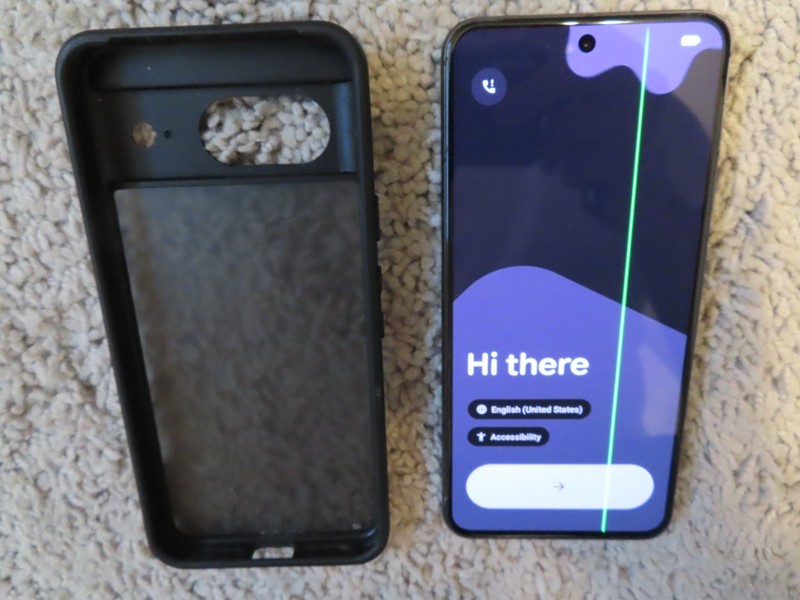Google Pixel 8 – 128GB – Black Obsidian – Verizon – Green screen Issue 9 10
