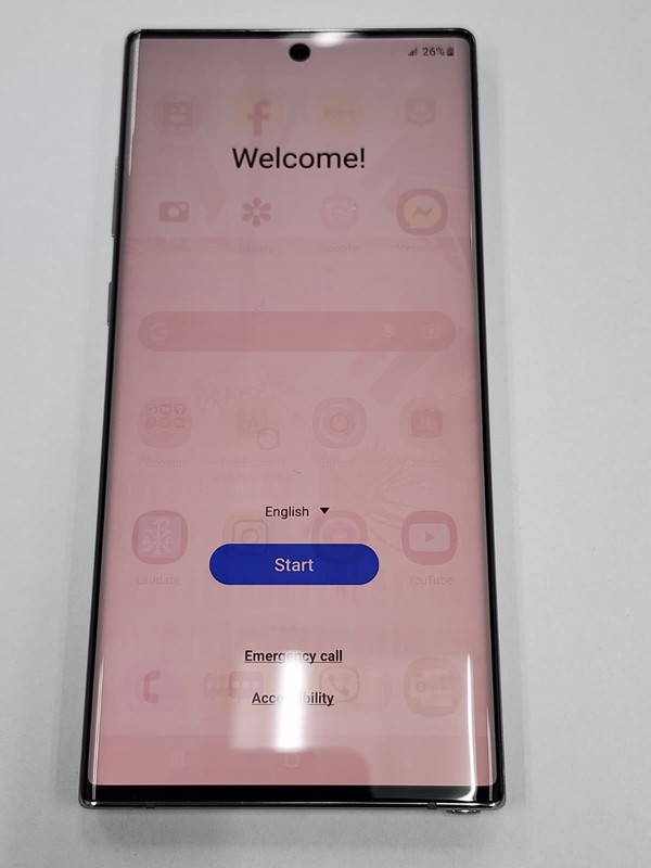 DEFECTIVE- Samsung Galaxy Note 10+ 5G – 256GB – Aura Glow – GSM Unlocked – 12715