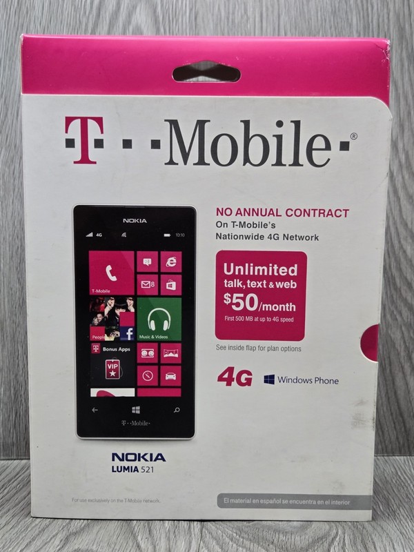 Nokia Lumia 521 White | Windows | T-Mobile New Unopened Factory Sealed