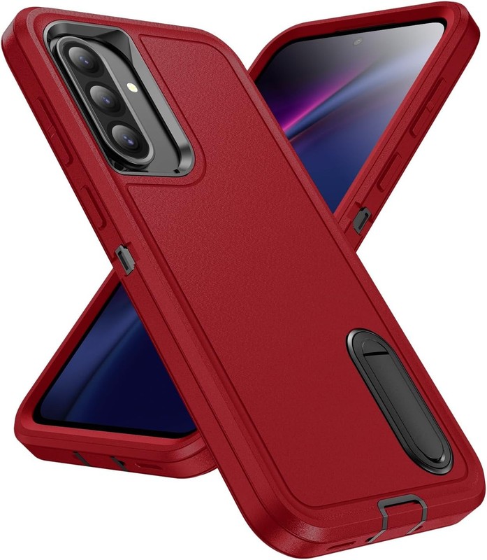Galaxy A36 Case with Stand, Cover for Galaxy A56 6.7&Prime;, Heavy Duty Protection Red