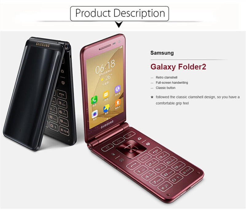 Samsung Galaxy Folder2 SM-G1650 16GB Dual SIM 4G Unlocked Flip Phone New Sealed gallery