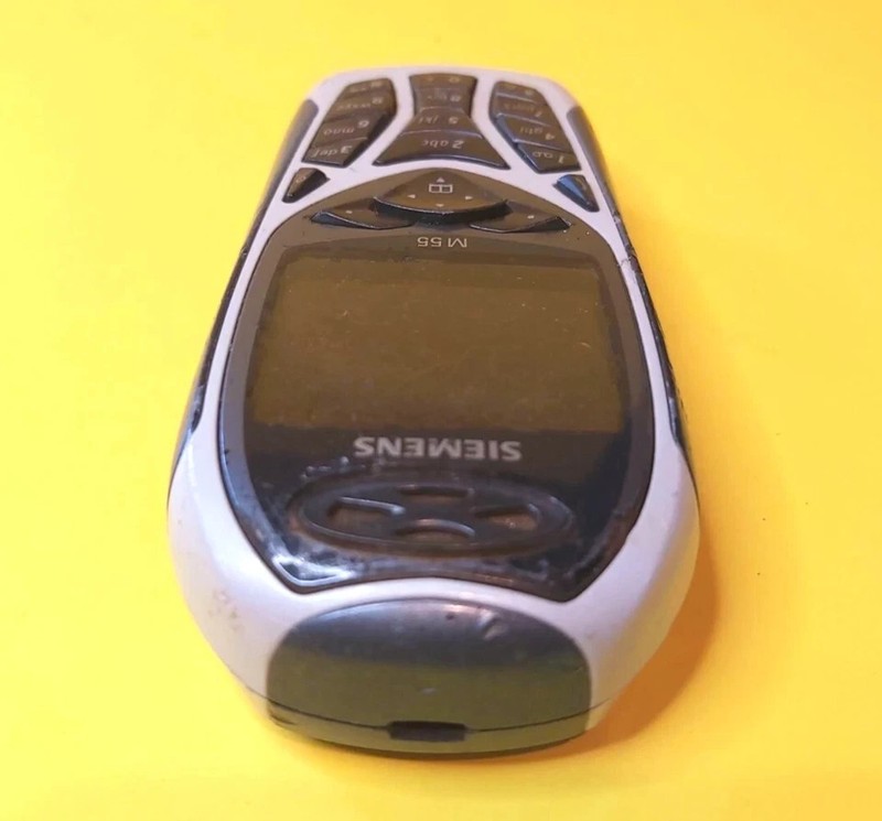 🔥UNTESTED🔥 SIEMENS M55 GSM 2G CELL PHONE CANDY BAR RARE BLACK/WHITE CELL PHONE gallery